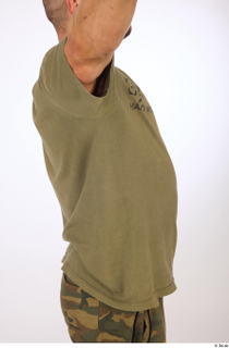 Duncan olive green t-shirt sports upper body 0007.jpg